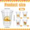 50PCS Mexican Fiesta Plastic Cups – 16 oz Clear Disposable Party Cups with Colorful Designs for Cinco De Mayo, Taco Night, Birthday & Hispanic Heritage Celebrations